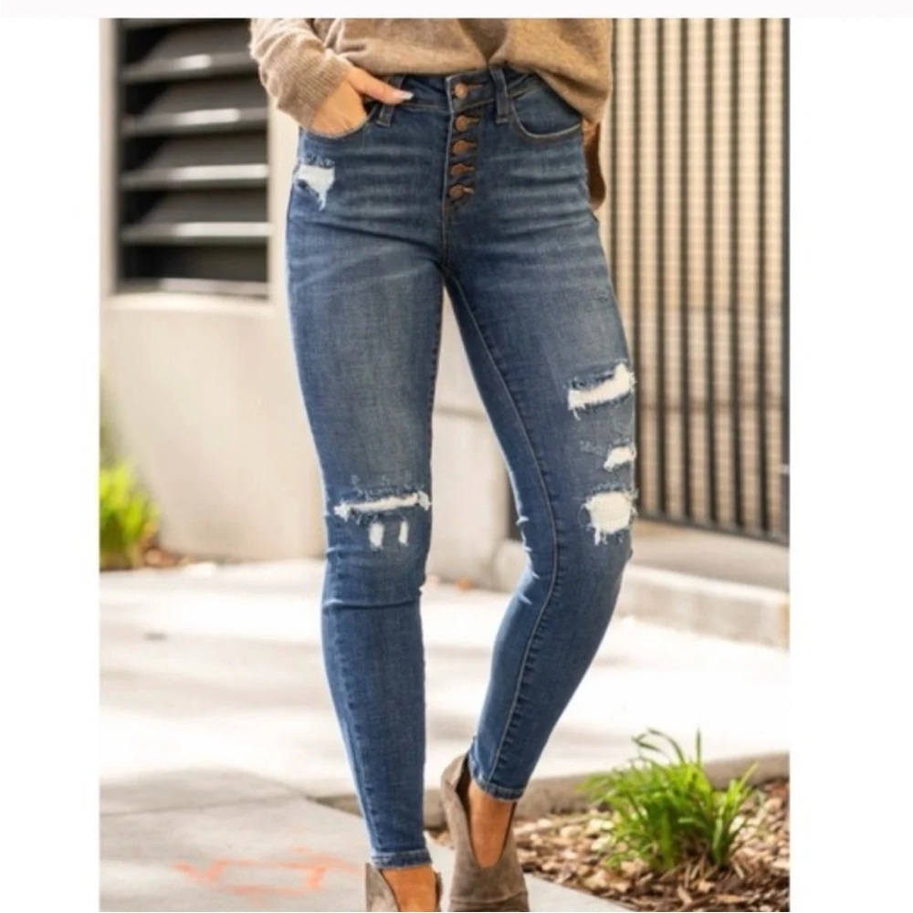 Judy Blue Thermal Patch Jeans
